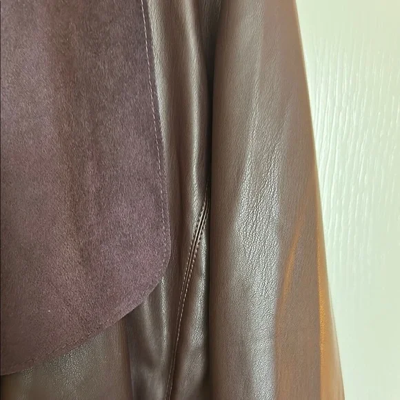 Bagatelle Leather Jacket Brown Waterfall Design - Picture 3 of 5